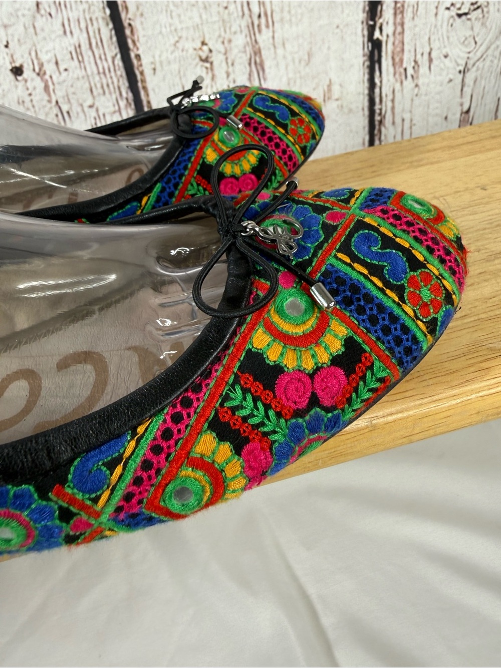 Sam Edelman Felicia Bazaar Floral Embroidered Majori Shisha Ballet Flats SZ 9.5 - Picture 6 of 15